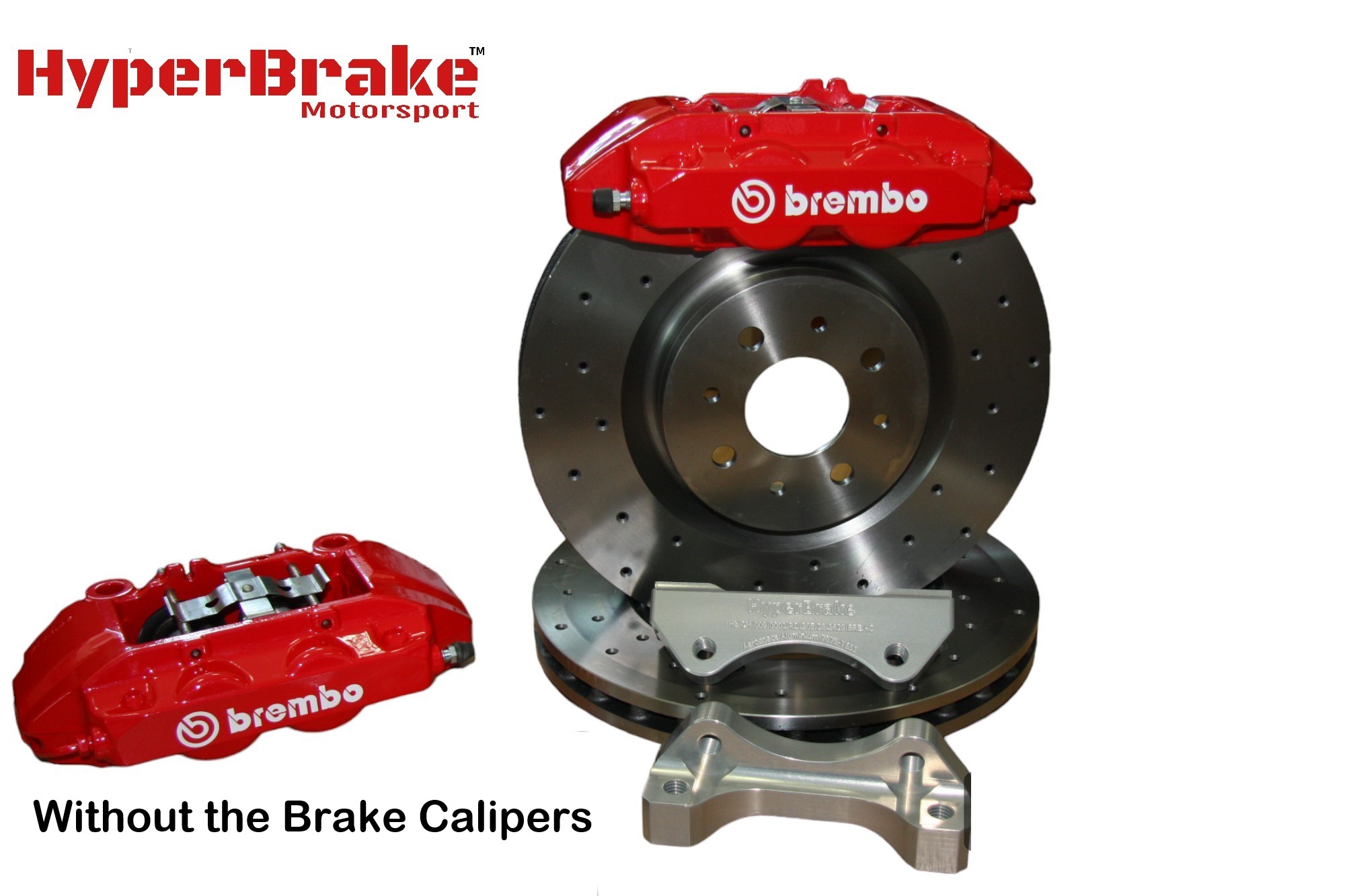 HyperBrake Motorsport Front 4pot Big Brake Kit without calipers for Fiat Bravo II for Brembo calipers from Alfa Romeo Mito/Renault clio RS and monoblock brake discs 305x28mm